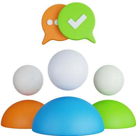 Team-Chat prüfen  3D Icon