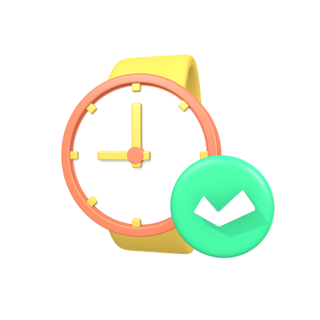 Check Time  3D Icon