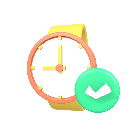 Check Time  3D Icon