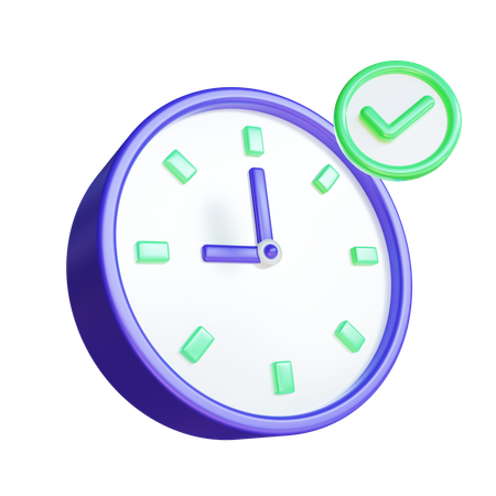 Check Time  3D Icon