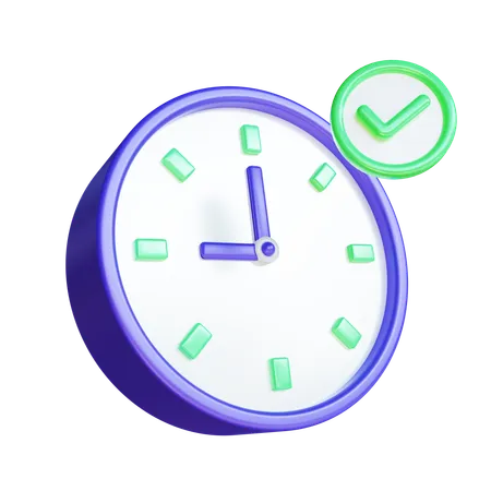 Check Time  3D Icon