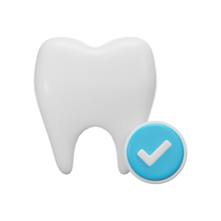 Check Tooth  3D Icon