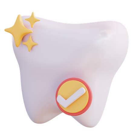 Check Tooth  3D Icon