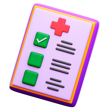 Check-up médical  3D Icon