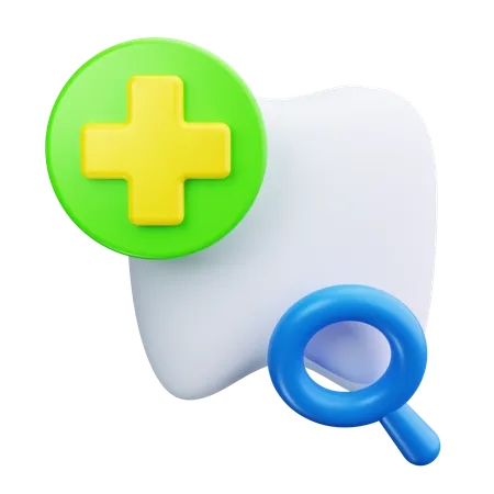 Exame odontológico  3D Icon