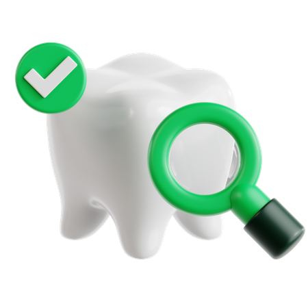 Exame odontológico  3D Icon