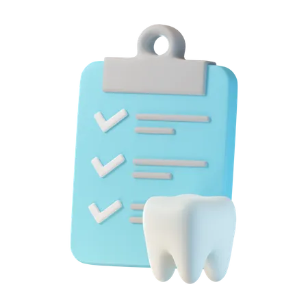 Exame odontológico  3D Icon