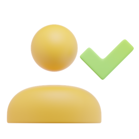 Check User  3D Icon