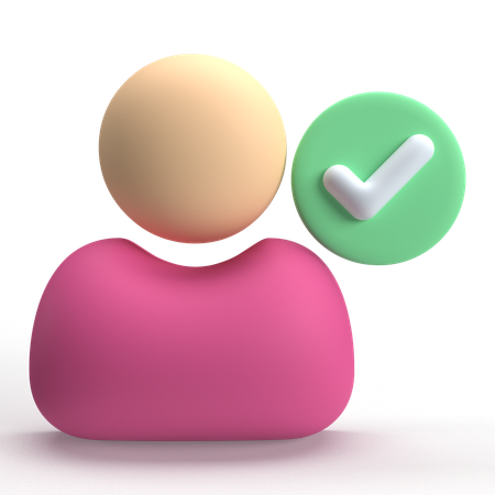 Check User  3D Icon