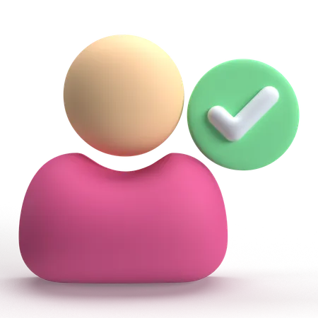 Check User  3D Icon