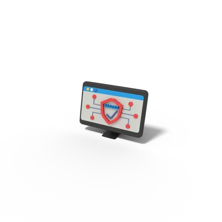 Check Web Security  3D Icon