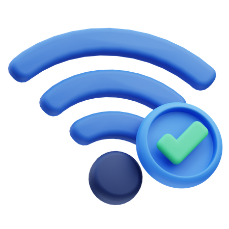 Check Wifi  3D Icon