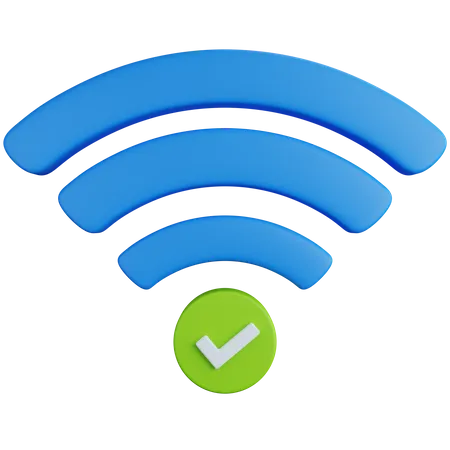 Check Wifi  3D Icon