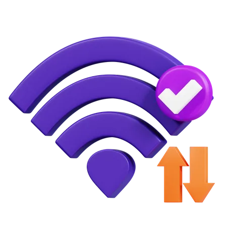 Check Wifi  3D Icon