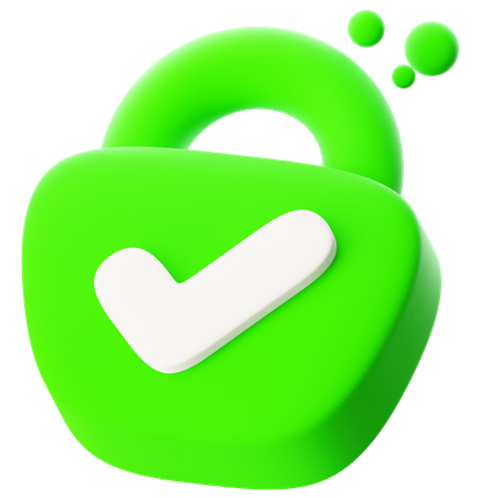 잠금장치로 확인  3D Icon