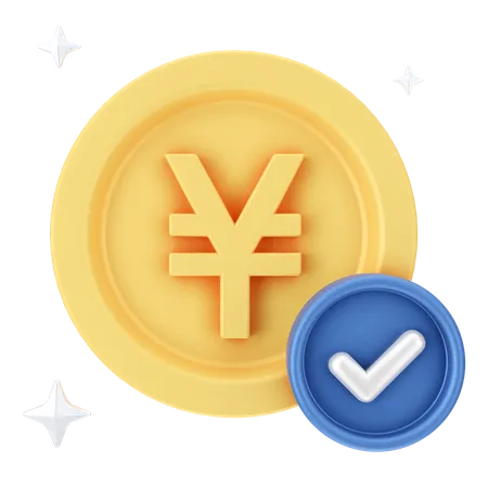 Check Yen  3D Icon