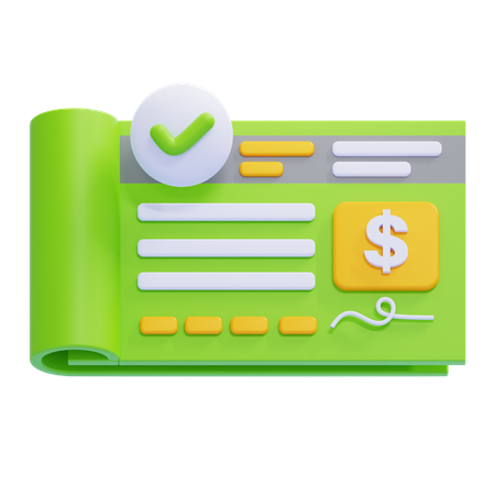 Checkbook  3D Icon