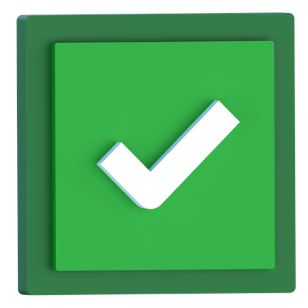 チェックボックス  3D Icon