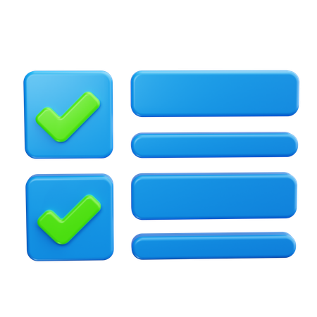 Checkbox Selection  3D Icon