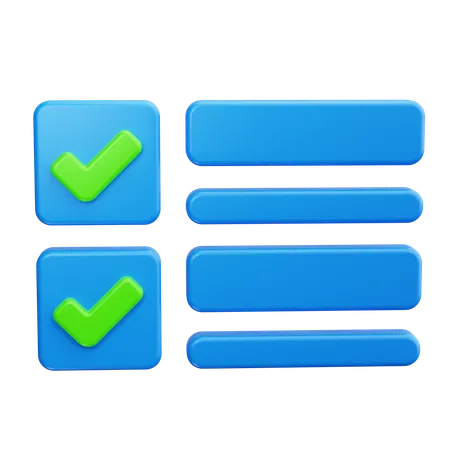 Checkbox Selection  3D Icon