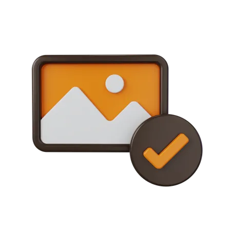 Checked Image  3D Icon