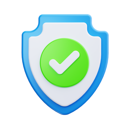 Checked Shield  3D Icon