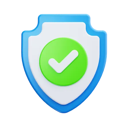 Checked Shield  3D Icon