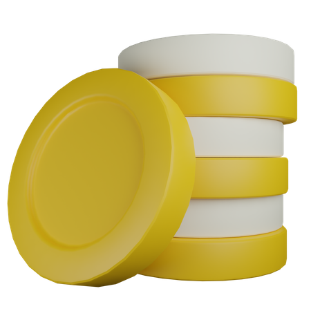 Checker Coin  3D Icon