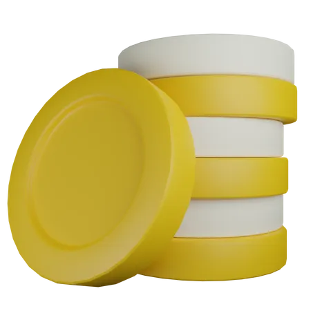 Checker Coin  3D Icon