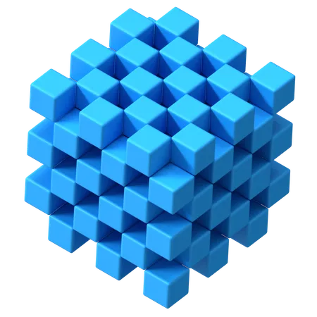 チェッカーキューブ  3D Icon