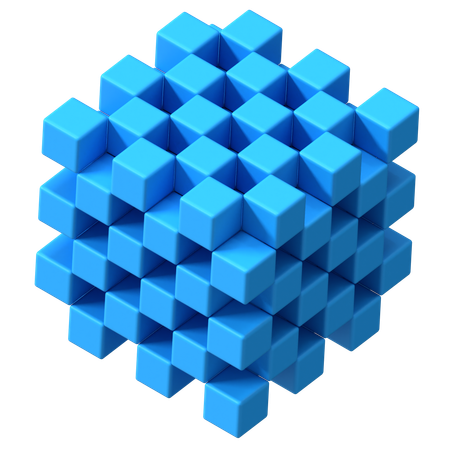 Checker-Würfel  3D Icon