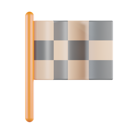Checkered Finish Flag  3D Icon
