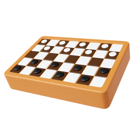 Checkers Board Game  3D Icon