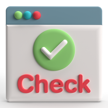 Checking  3D Icon