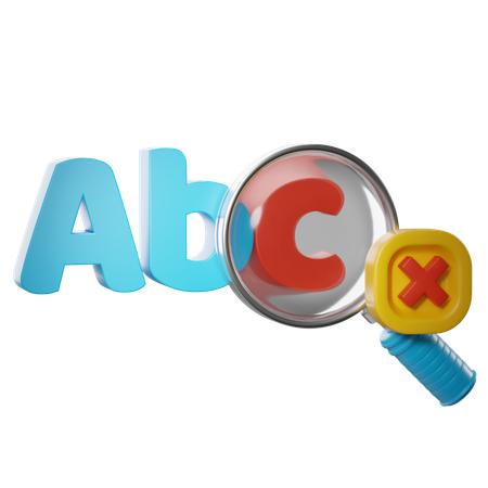 Checking Grammar Errors  3D Icon