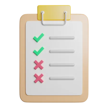 Checklist Document Task 3D Icon