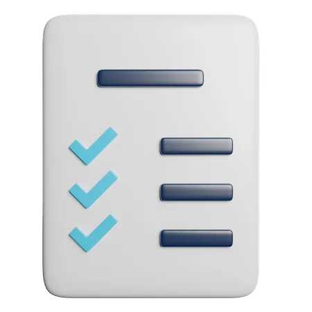 Checklist Document Clipboard 3D Icon
