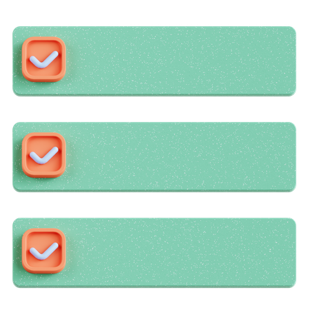 체크리스트  3D Icon