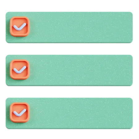 체크리스트  3D Icon