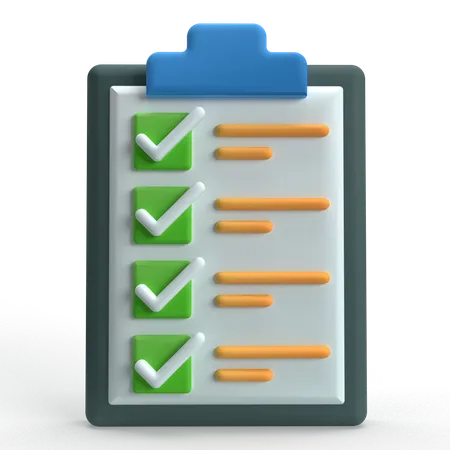 체크리스트  3D Icon