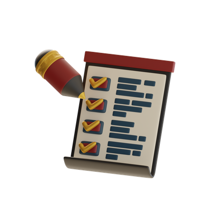 체크리스트  3D Icon