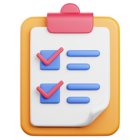 Checklist  3D Icon