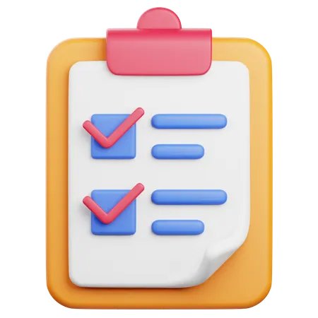 Checklist  3D Icon