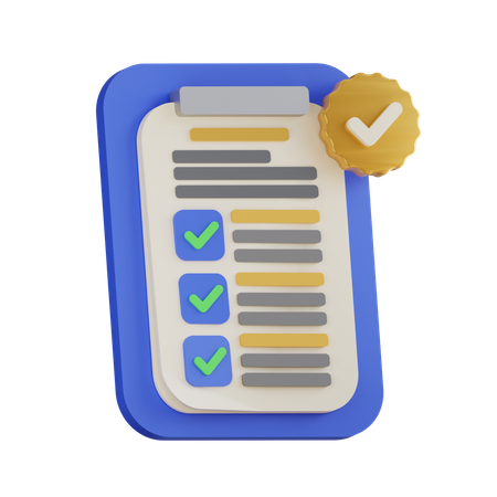 Checklist  3D Icon