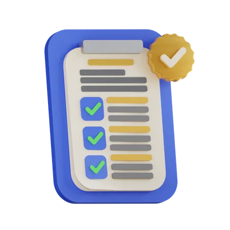 Checklist  3D Icon