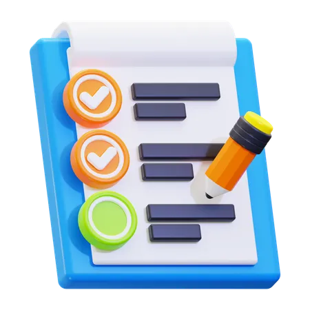 Checklist  3D Icon