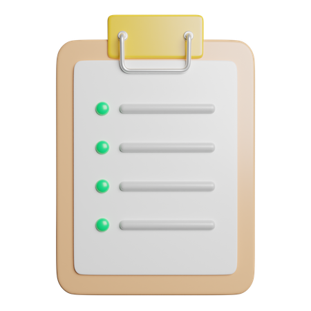 Checklist  3D Icon