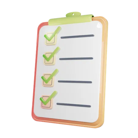 Checklist  3D Icon