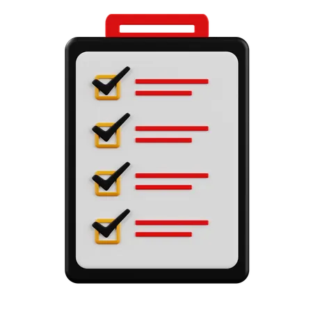 Checklist  3D Icon