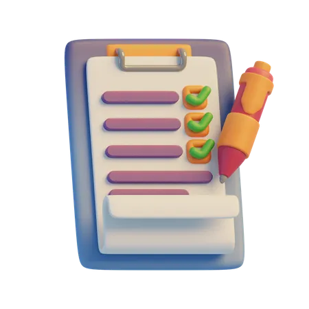 Checklist  3D Icon